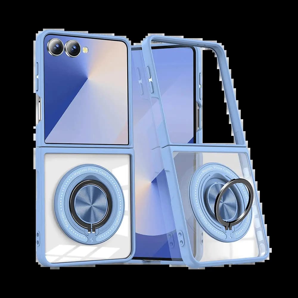 Coque de Protection Magnétique avec Bague 360° Z-FL3 Samsung Galaxy Z Flip 7 5G Bleu