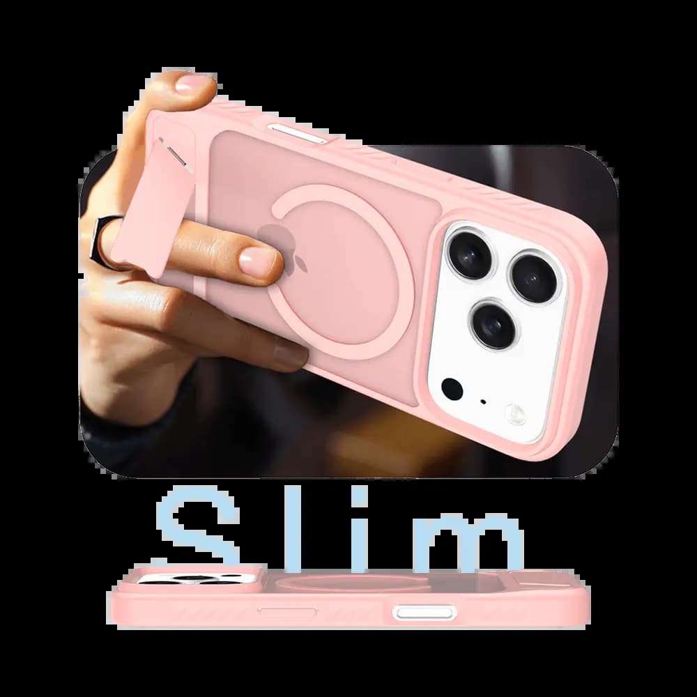 Coque de Protection MagSafe avec Support PROTECT pour Apple iPhone 17 Pro Rose