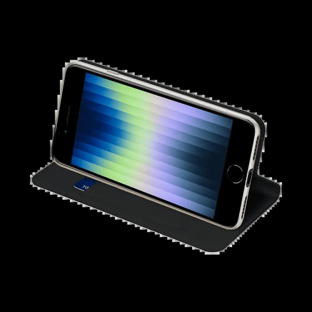 Housse folio iPhone 7 / 8 / SE (2nd Gen) (3e Gen) porte-carte – Dux Ducis Skin Pro Noir