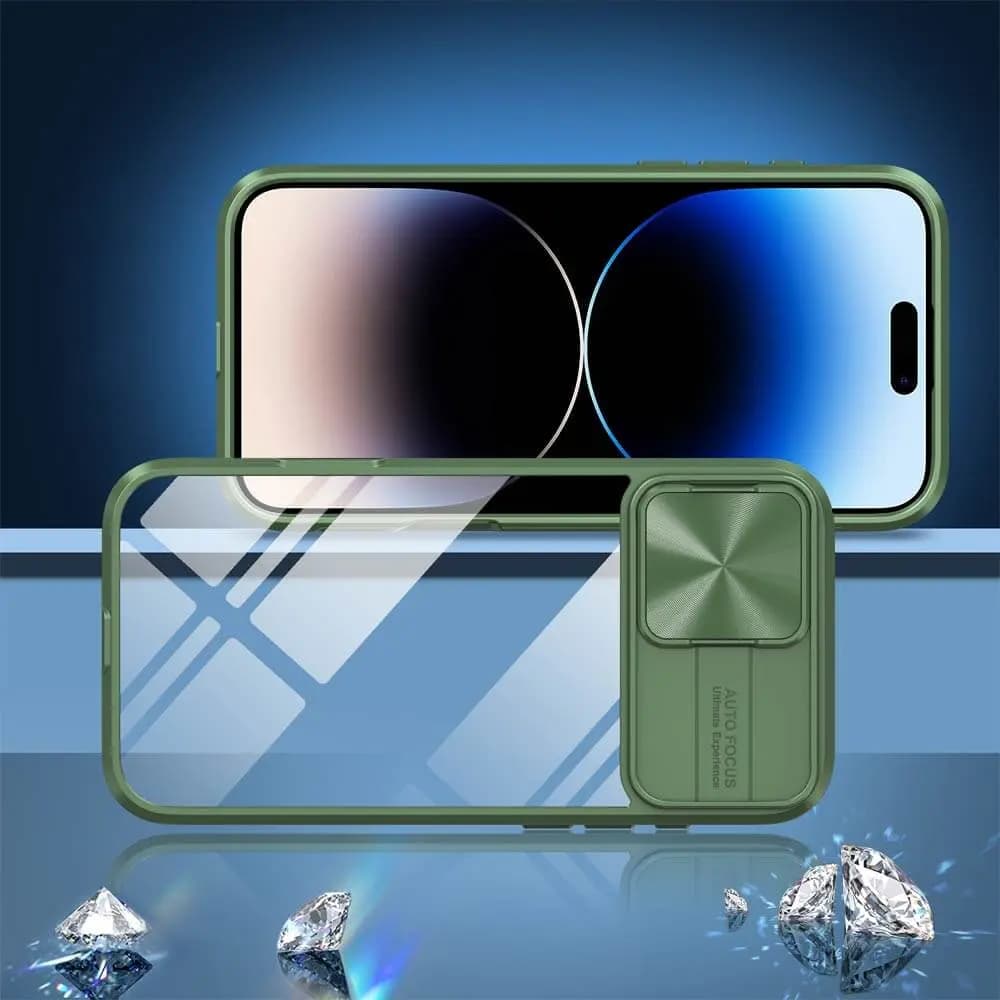 Coque avec cache caméra – iPhone 14 Pro Max – PROTECT IE027 Vert Foncé