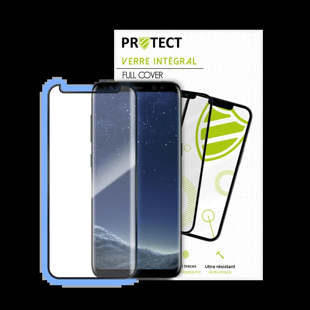 Verre trempé intégral 5D 9H – protection écran Samsung Galaxy S8 – PROTECT Noir