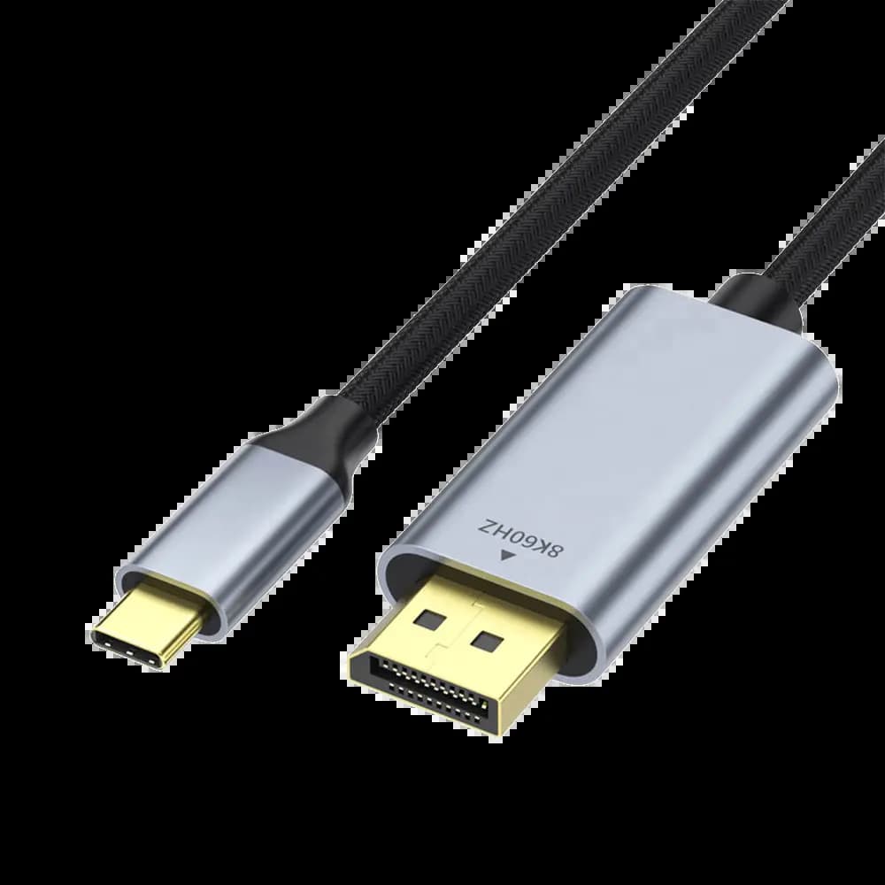 Câble USB-C vers DisplayPort 8k & 4k 144hz nylon tressé - 1m