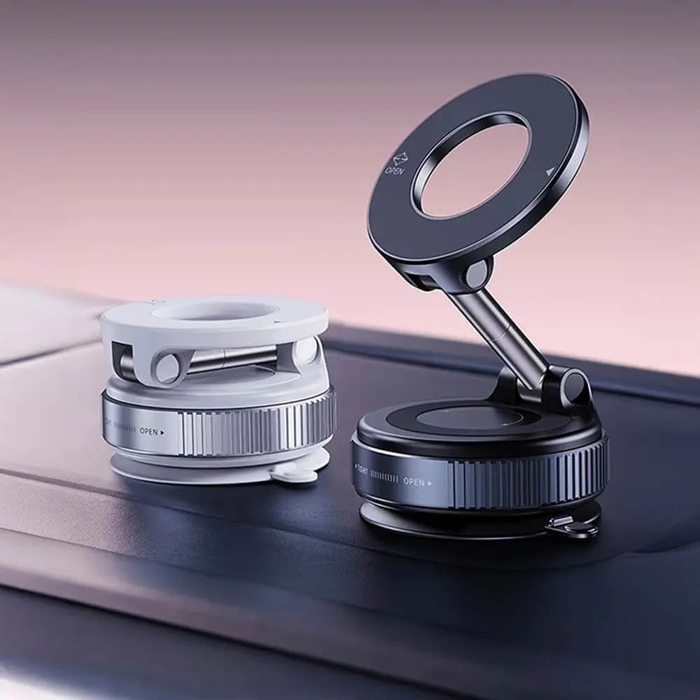 Support pour Smartphone  Magnétique avec Fixation Ventouse Noir