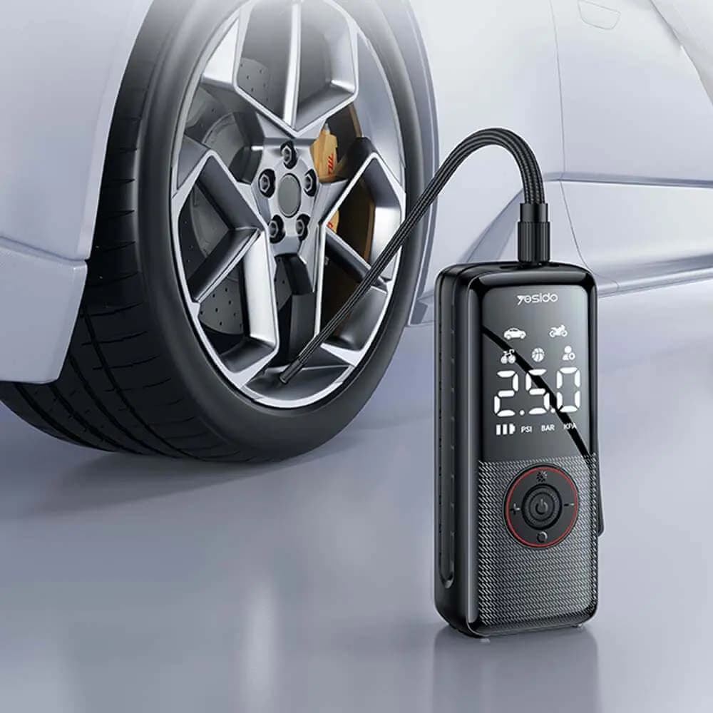 Compresseur d'air portable 150 PSI - pompe électrique sans fil 5000mAh (32L/min) - Yesido VC17