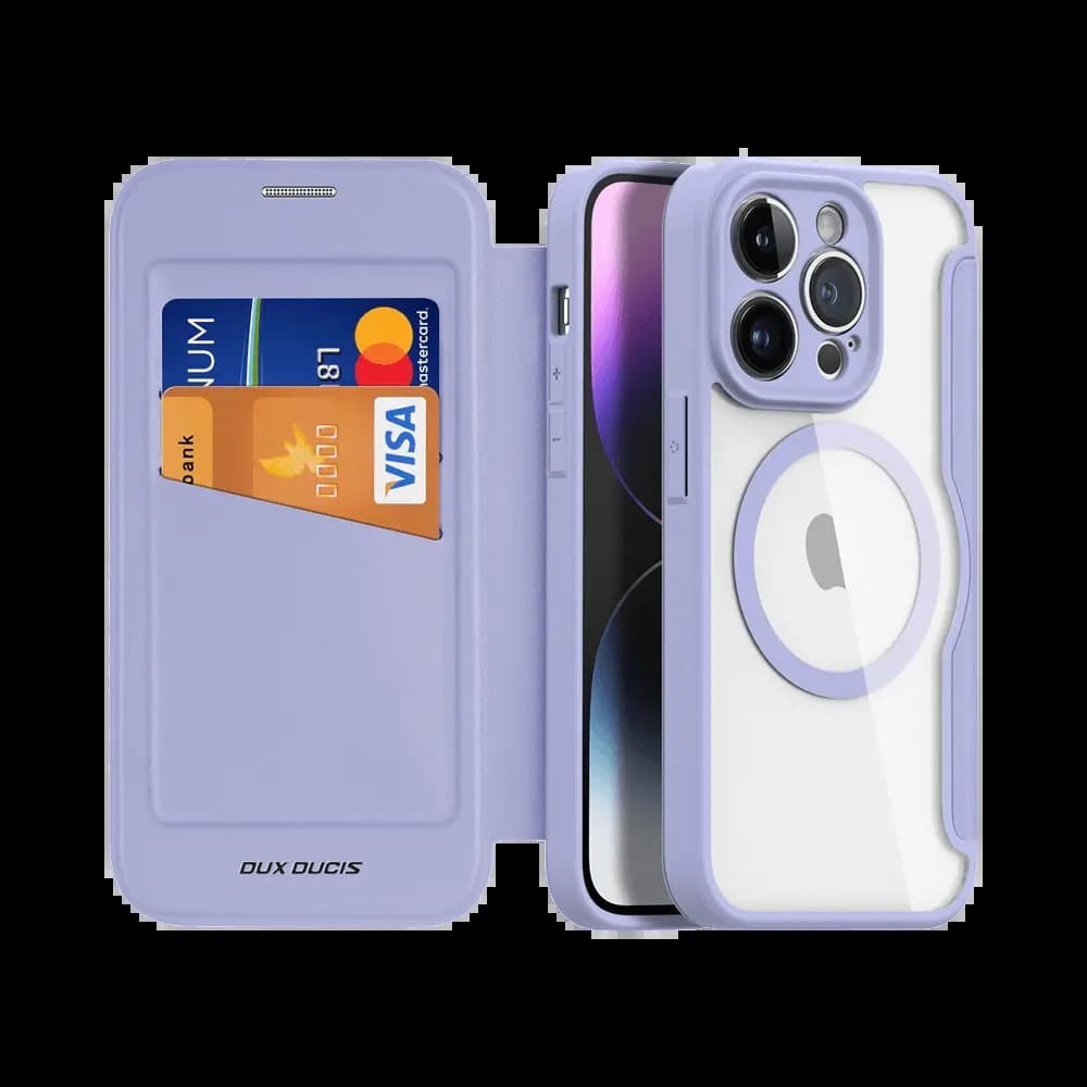 Housse de Protection Skin X Pro Dux Ducis pour Apple iPhone 14 Pro Max MagSafe Violet Clair
