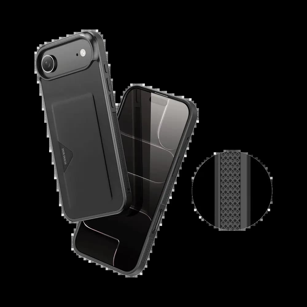  Coque de protection antichoc iPhone Air avec porte-carte intégré - Dux Ducis Pocard Noir