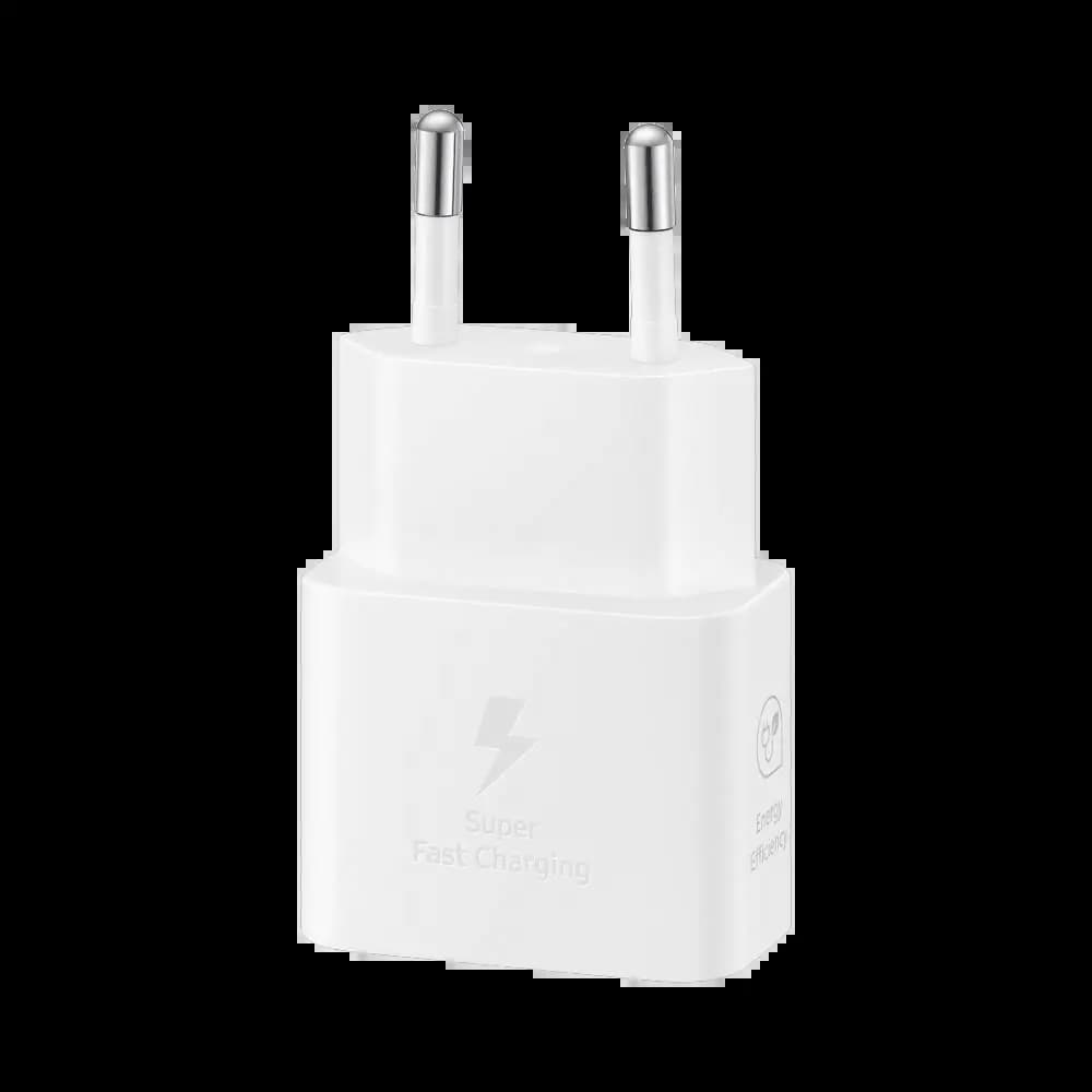 Chargeur secteur USB-C Samsung 25W avec câble USB-C - Blanc