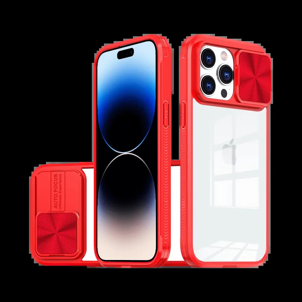 Coque avec cache caméra iPhone 14 Pro Max – PROTECT IE027 Rouge 