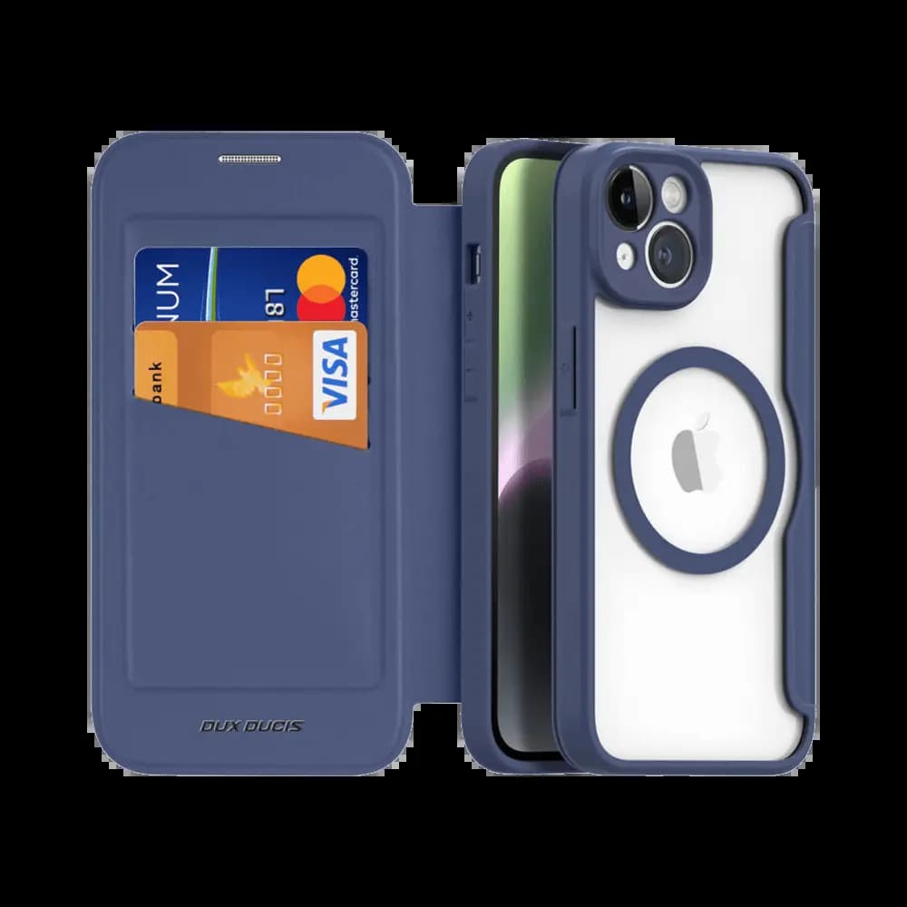 Housse de Protection Skin X Pro Dux Ducis pour Apple iPhone 13/iPhone 14 MagSafe Bleu