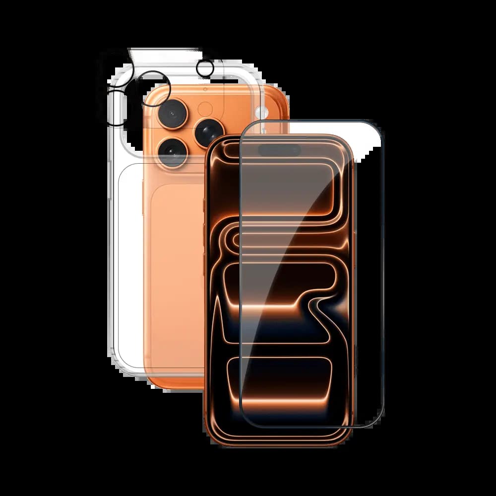 Pack de Protection Coque + Protection Lentille + Verre Trempé PROTECT pour Apple iPhone 17 Pro Transparent