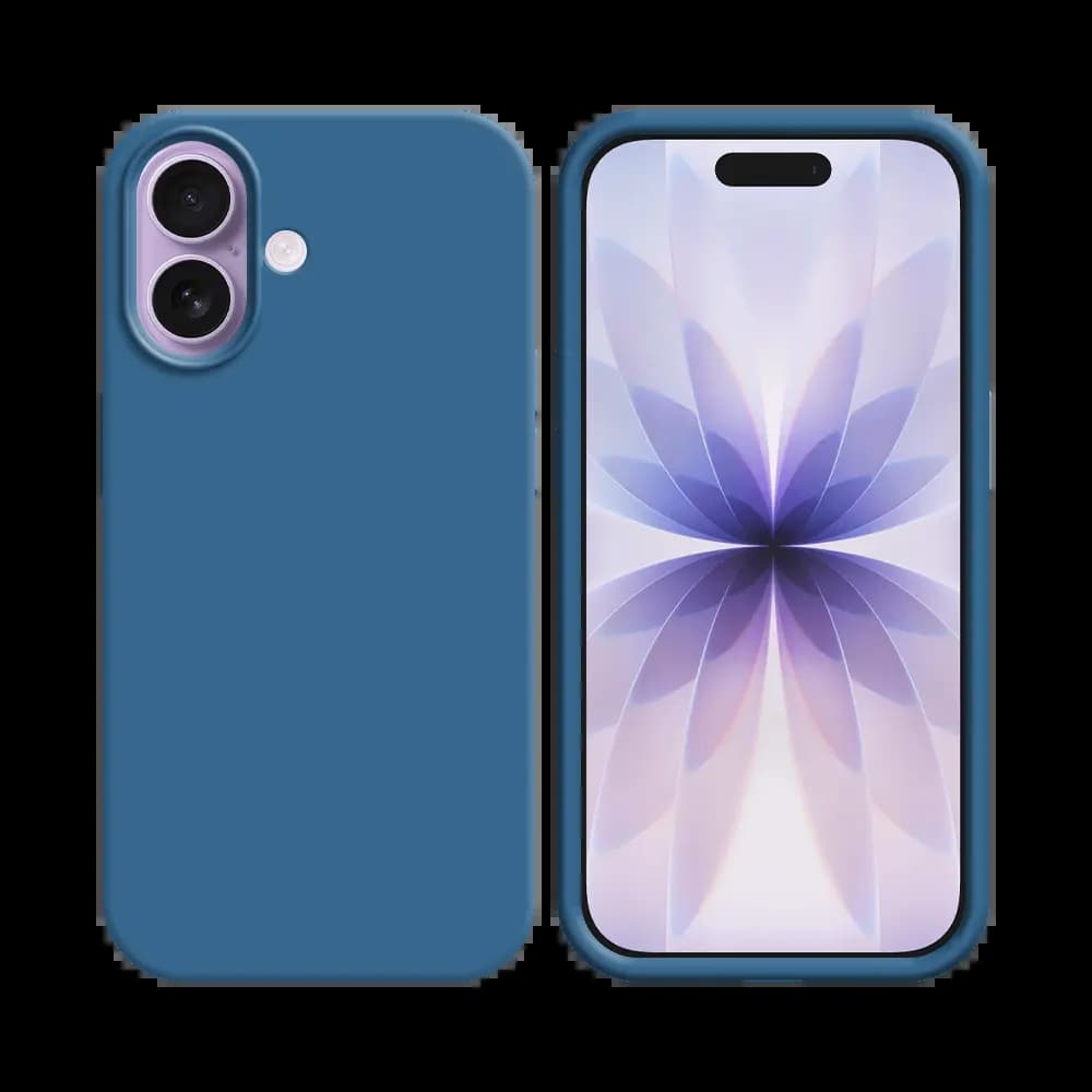 Coque Silicone Compatible pour Apple iPhone 17 Bleu Marine