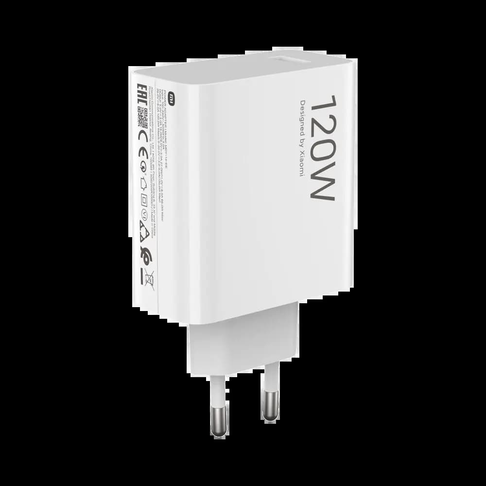 Chargeur secteur Xiaomi 120W HyperCharge + câble USB-C 6A – Blanc