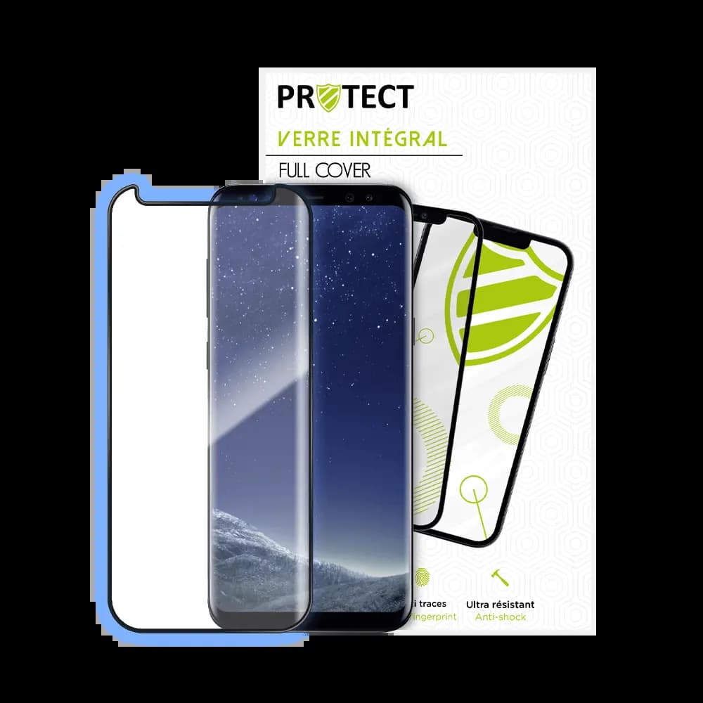 Verre trempé intégral 5D 9H – protection écran Samsung Galaxy S8+ – PROTECT Noir