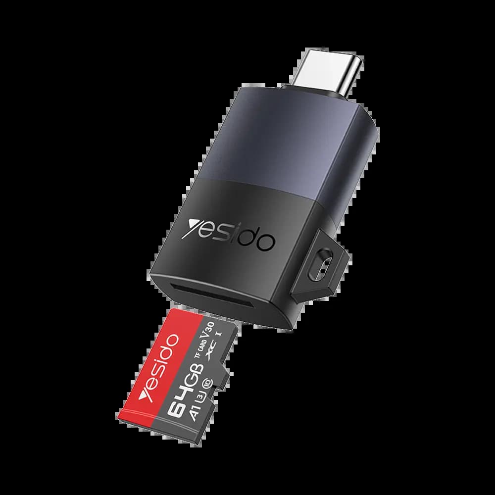 Lecteur de Carte Yesido OTG USB-C Noir