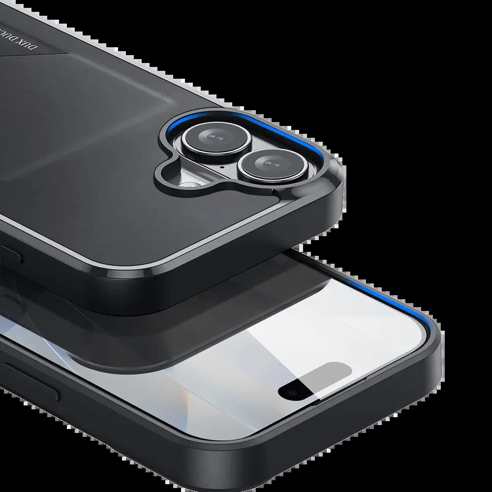  Coque de protection antichoc iPhone 17 avec porte-carte intégré - Dux Ducis Pocard Noir