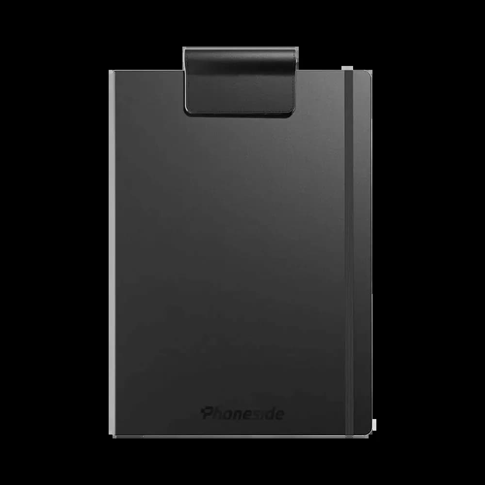 Support Smartphone Phoneside Note pour Carnet & Cahier Noir