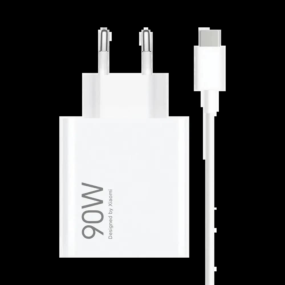 Chargeur secteur Xiaomi 90W HyperCharge + câble USB-C 6A – Blanc