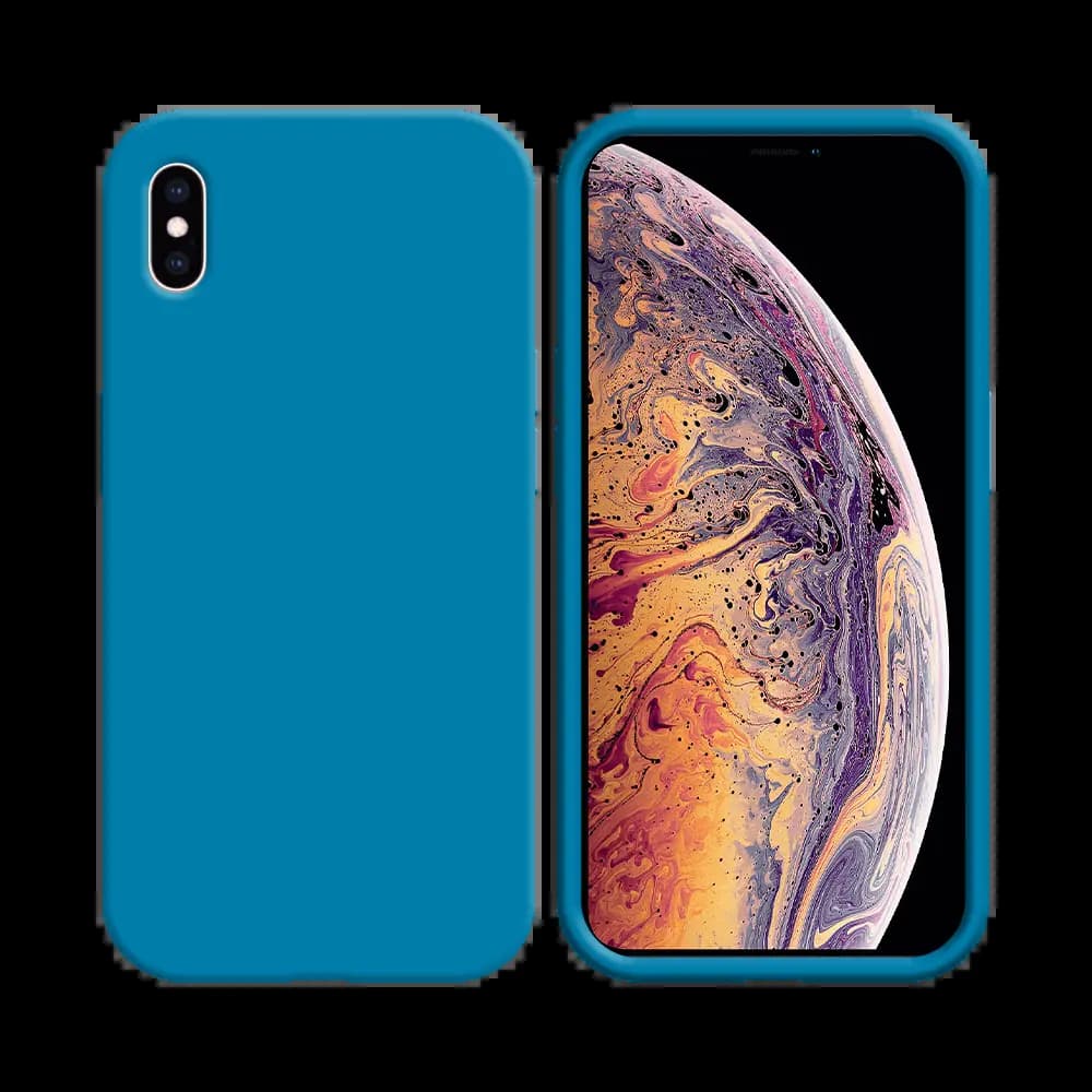 Coque Silicone Compatible pour Apple iPhone XS Max Bleu Ciel