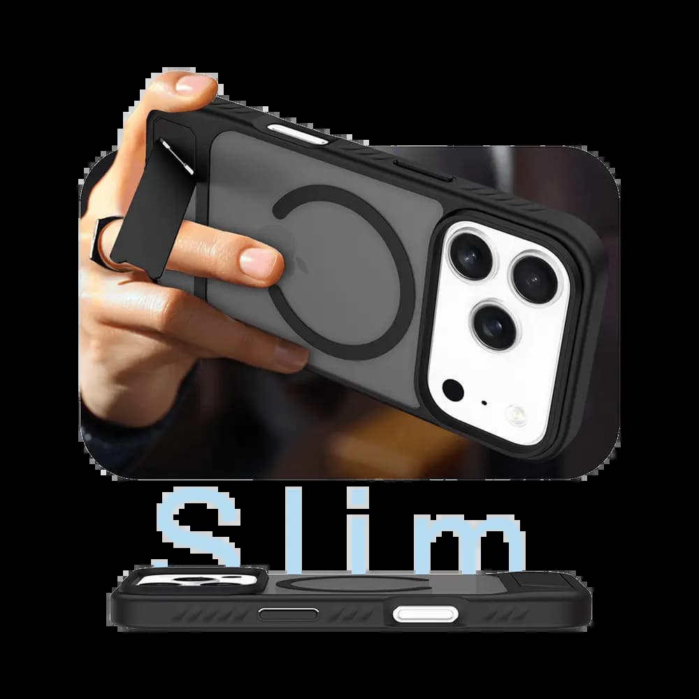 Coque de Protection MagSafe avec Support PROTECT pour Apple iPhone 17 Pro Noir