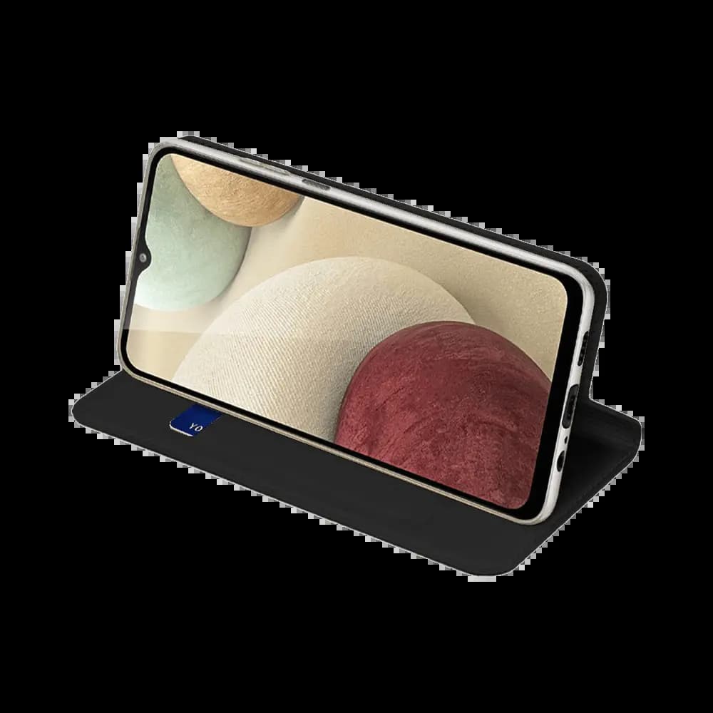 Housse folio Samsung Galaxy A12 / M12 porte-carte – Dux Ducis Skin Pro Noir