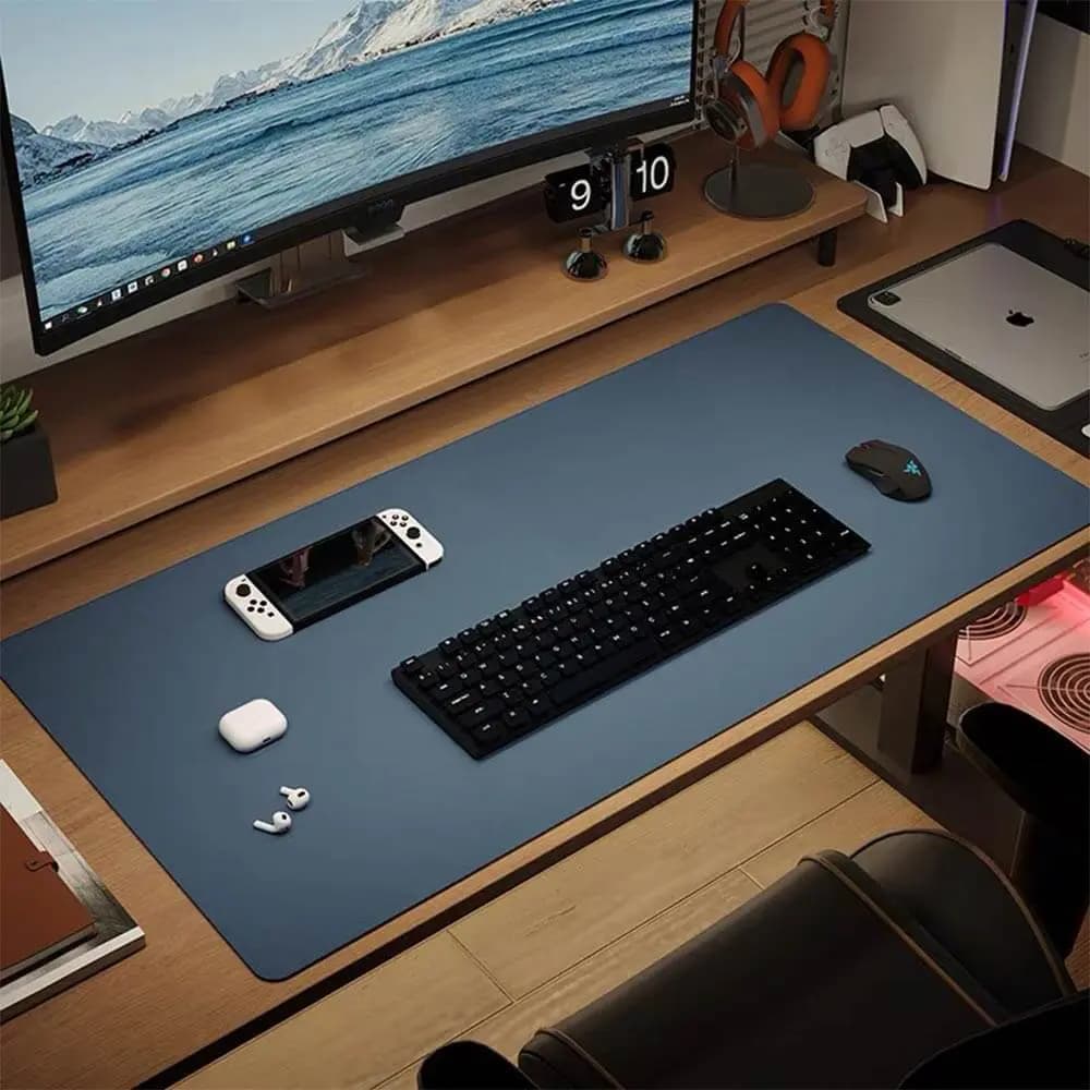 Tapis de Bureau Bleu Marine