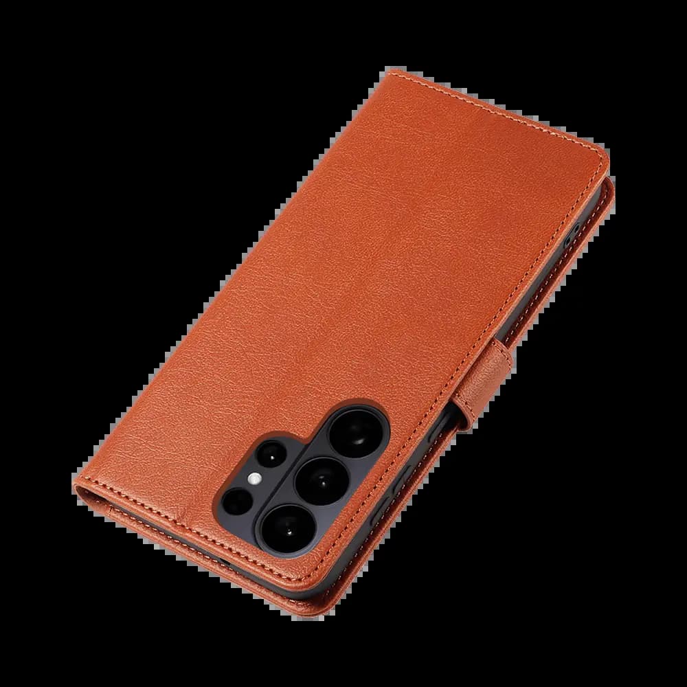 Housse folio anti-RFID Samsung Galaxy S26 Ultra – PROTECT IP011 Marron