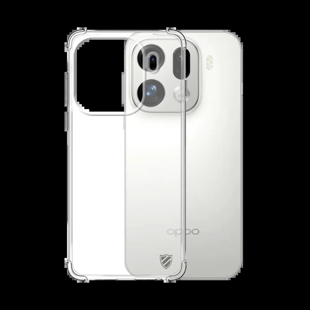Coque antichoc renforcée silicone OPPO Find X9 Pro PROTECT - Transparent