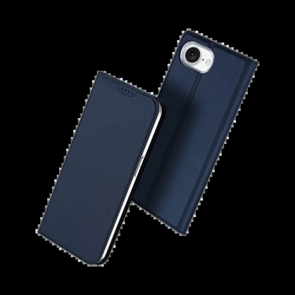 Housse folio iPhone 16e porte-carte – Dux Ducis Skin Pro Bleu