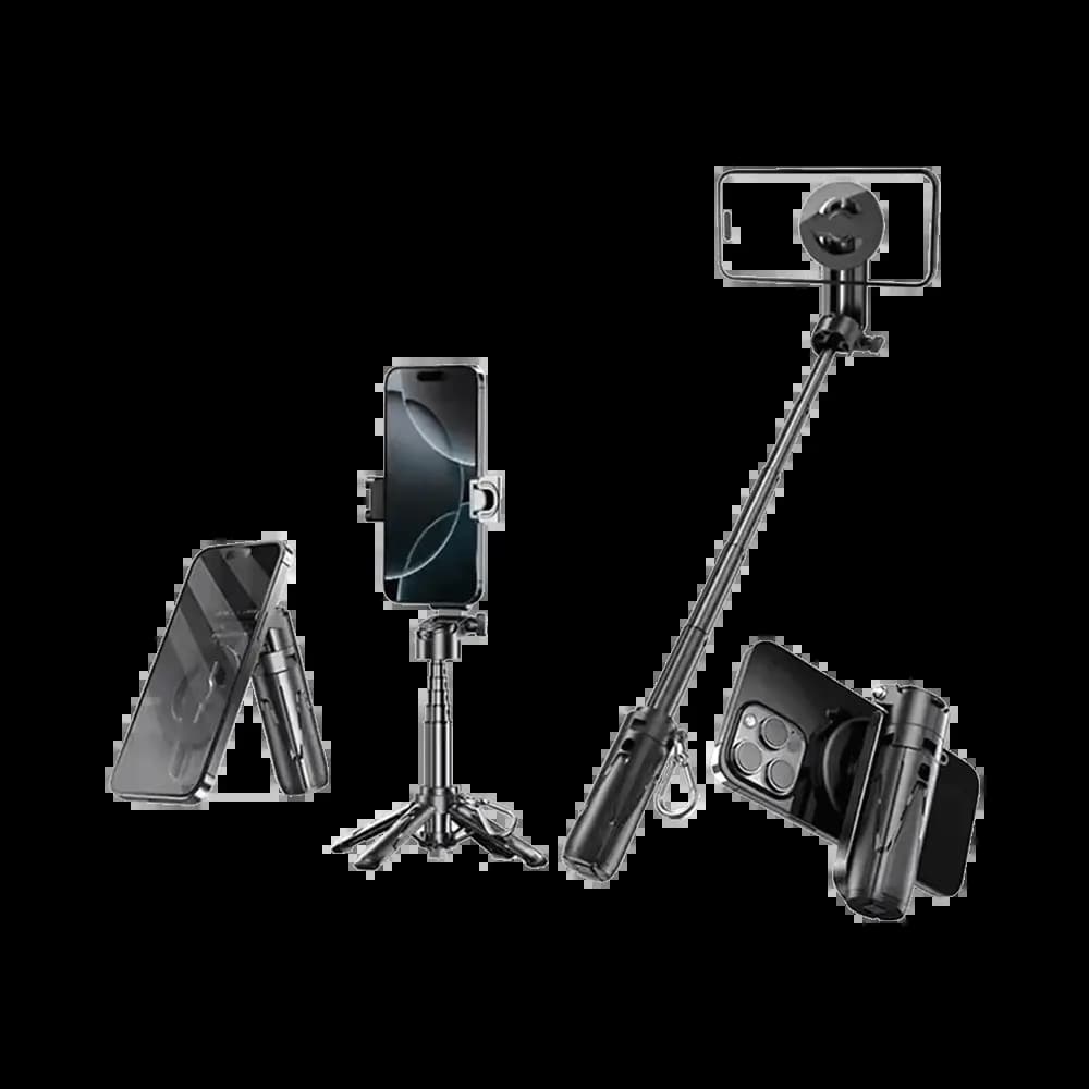 Trépied pour Smartphone Magnétique Bluetooth 360° Noir