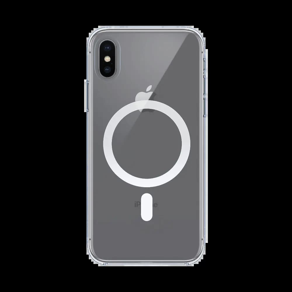 Coque Silicone MagSafe Compatible pour Apple iPhone X & XS Transparent