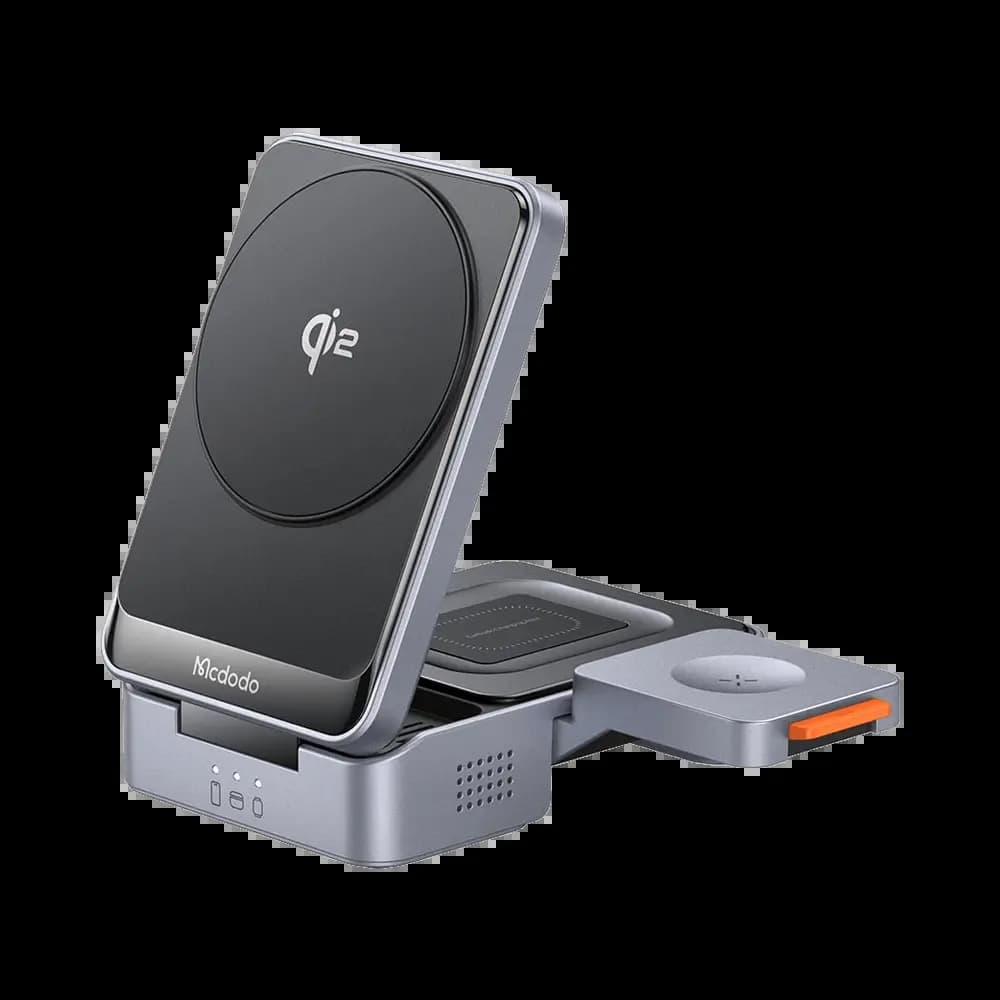 Station de charge 3-en-1 recharge Qi2 rapide & pliable - Mcdodo CH-5190 Noir