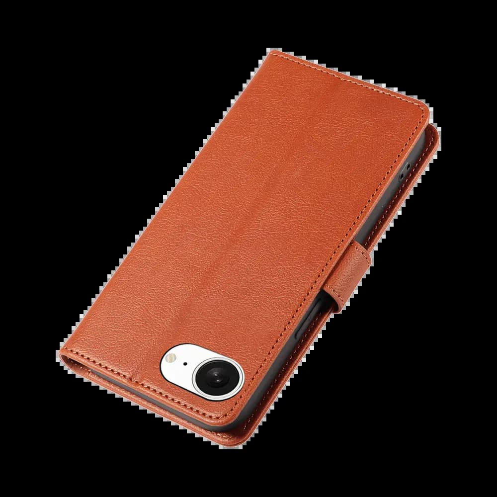 Housse folio anti-RFID iPhone 16e – PROTECT IP011 Marron