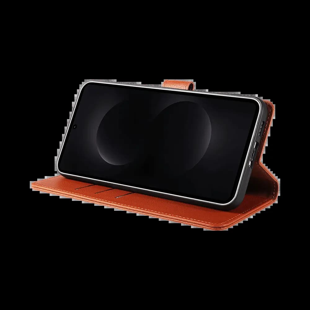 Housse folio anti-RFID Samsung Galaxy S26 Ultra – PROTECT IP011 Marron