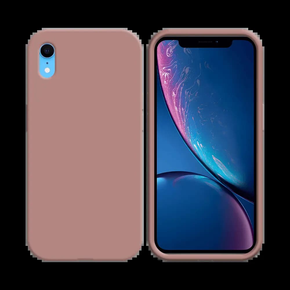 Coque Silicone Compatible pour Apple iPhone XR Rose