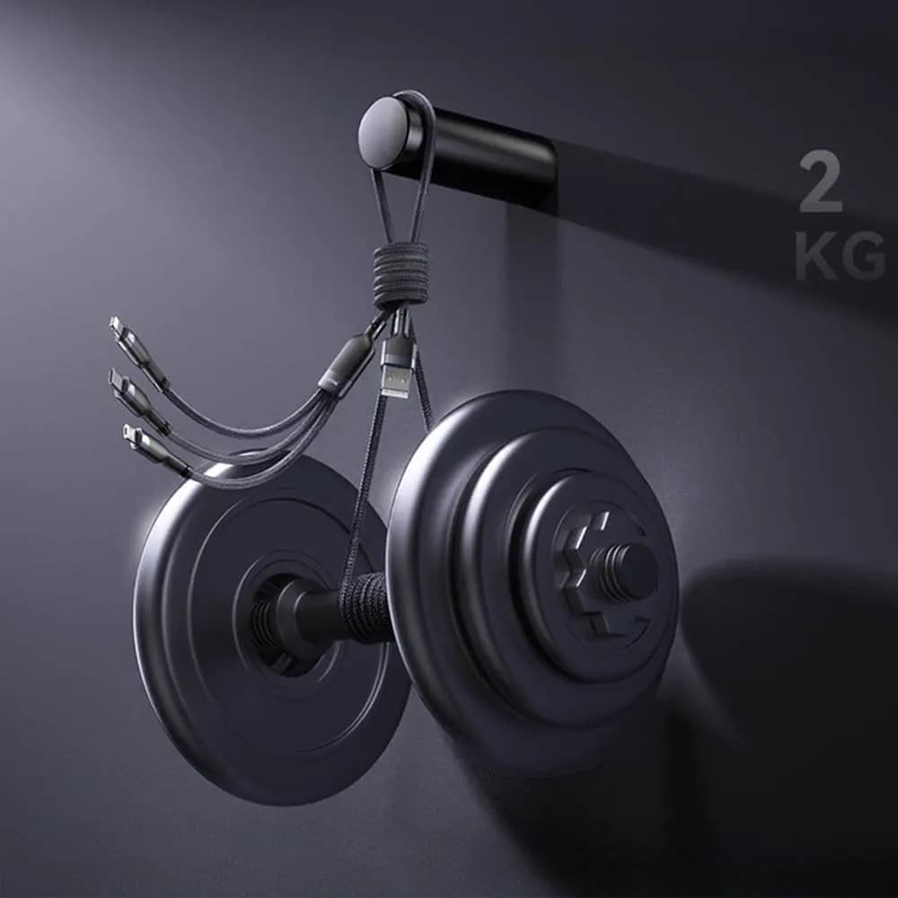 Câble Data Multi USB vers Type-C + MicroUSB + Lightning Yesido CA91 (1m) Noir