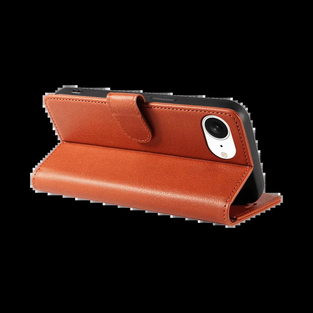 Housse folio anti-RFID iPhone 16e – PROTECT IP011 Marron