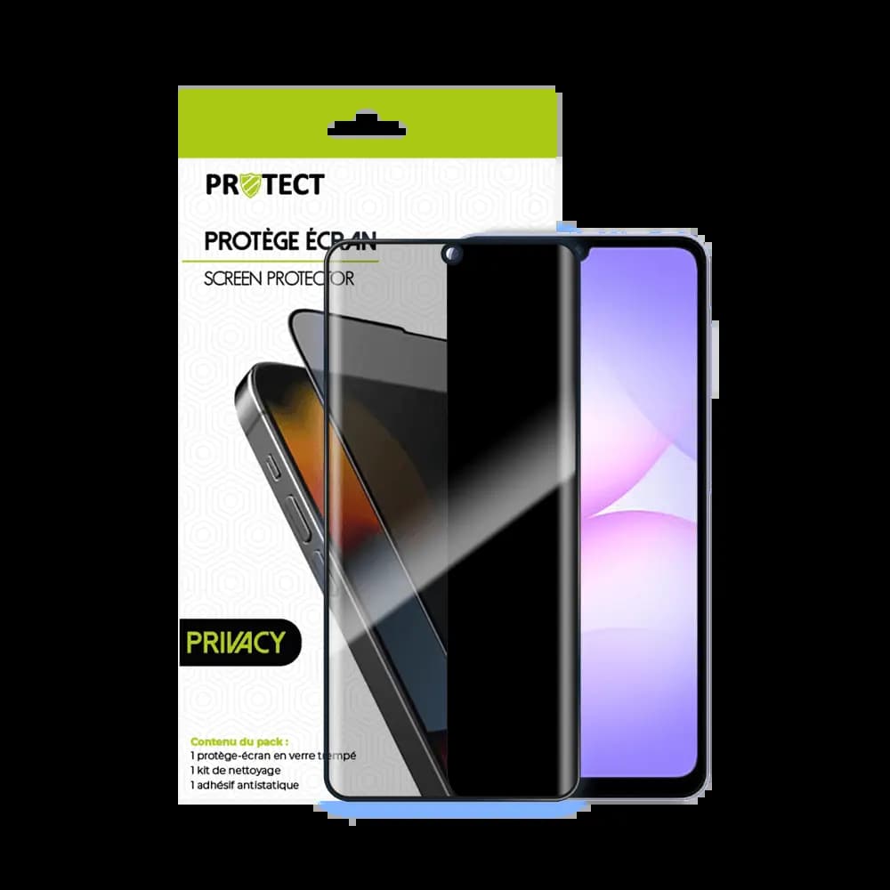 Verre trempé anti-espions 9H – Samsung Galaxy A07 4G – PROTECT Transparent