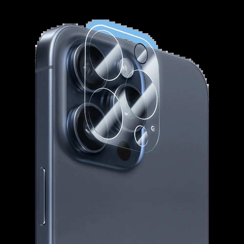 Protection lentille caméra iPhone 15 Pro / 15 Pro Max - Transparent