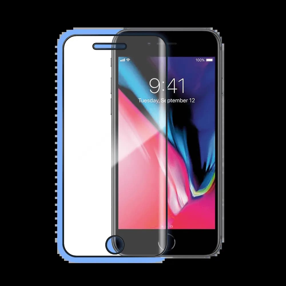 Verre trempé intégral 5D 9H – protection écran compatible Apple iPhone 7 Plus / 8 Plus – PROTECT Noir