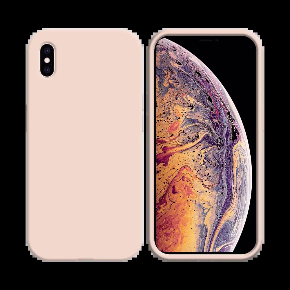 Coque Silicone Compatible pour Apple iPhone XS Max Rose Gold