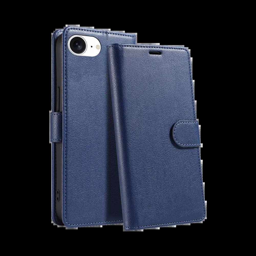 Housse folio anti-RFID iPhone 16e – PROTECT IP011 Bleu Marine