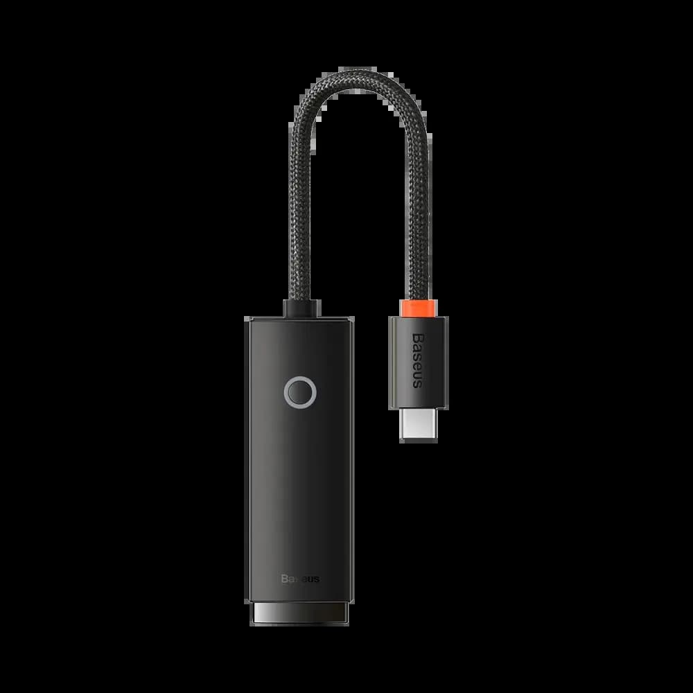 Adaptateur Ethernet Baseus USB-C Mâle vers Ethernet RJ45 1000Mbps Femelle -  WKQX000301 -  Noir
