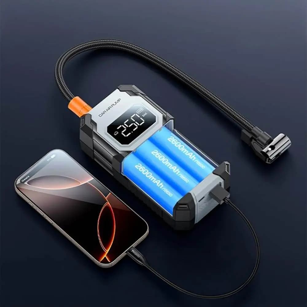 Mini Pompe Électrique Yesido 7800mAh Noir