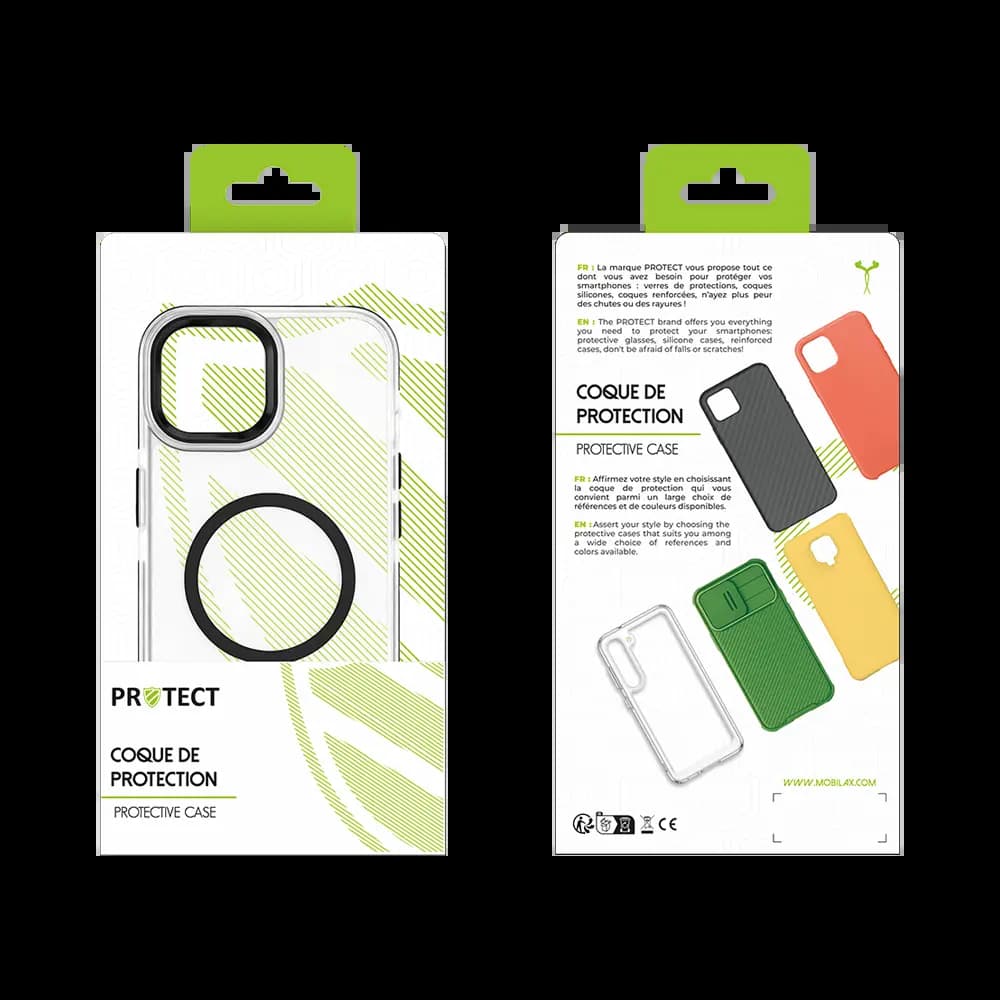 Coque MagSafe antichoc iPhone 15 – PROTECT MS01 Noir