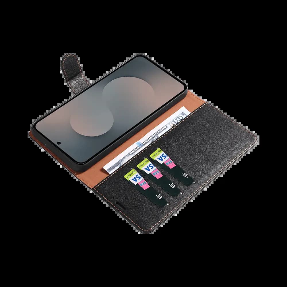 Housse folio anti-RFID Samsung Galaxy S25 FE – PROTECT IP011 Noir