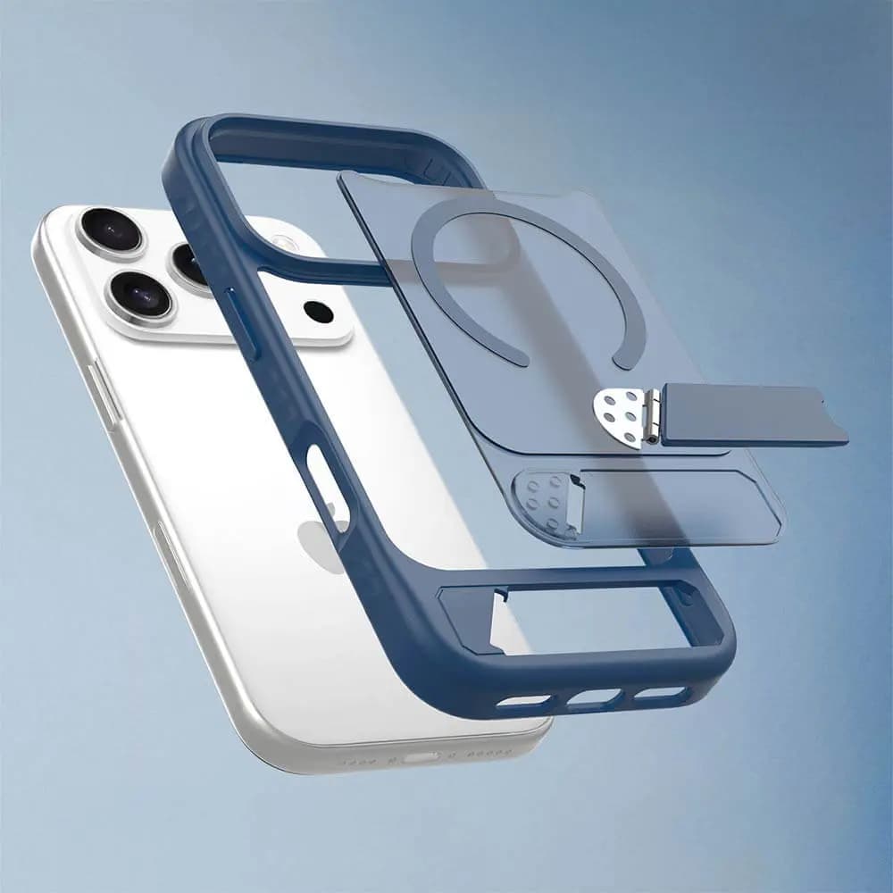 Coque de Protection MagSafe avec Support PROTECT pour Apple iPhone 17 Pro Bleu