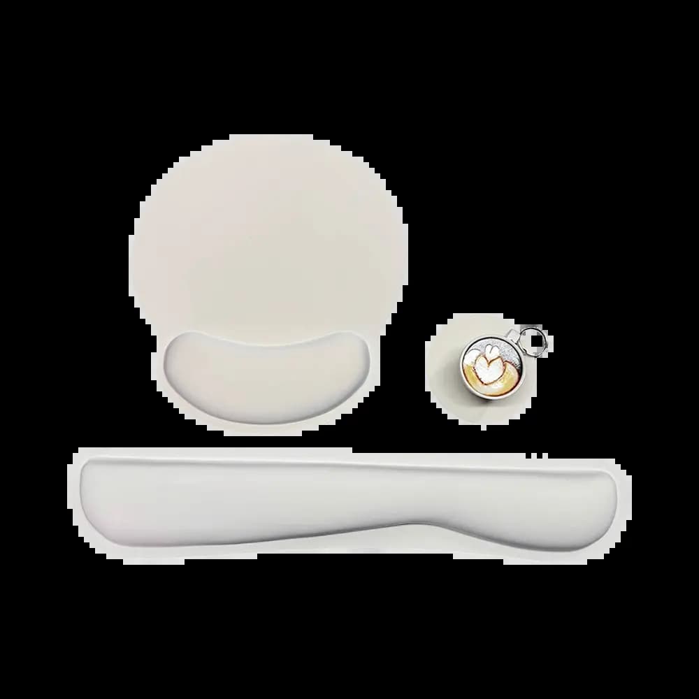 Tapis de Souris Kit 3-en-1 Ergonomique - Blanc