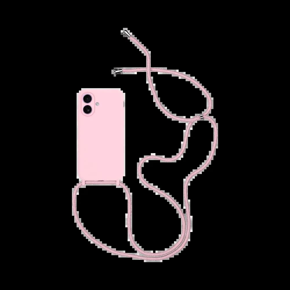 Coque avec cordon réglable silicone – Apple iPhone 17 – Rose
