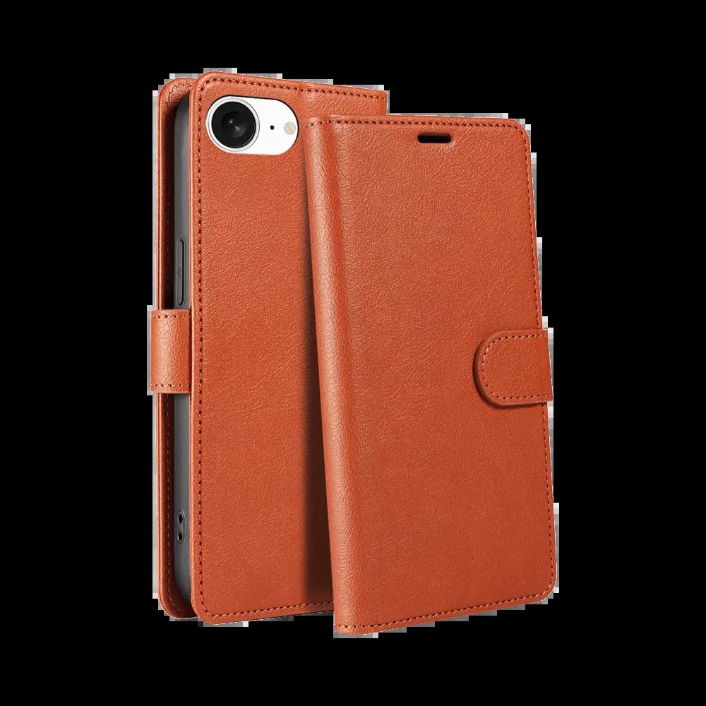 Housse folio anti-RFID iPhone 16e – PROTECT IP011 Marron