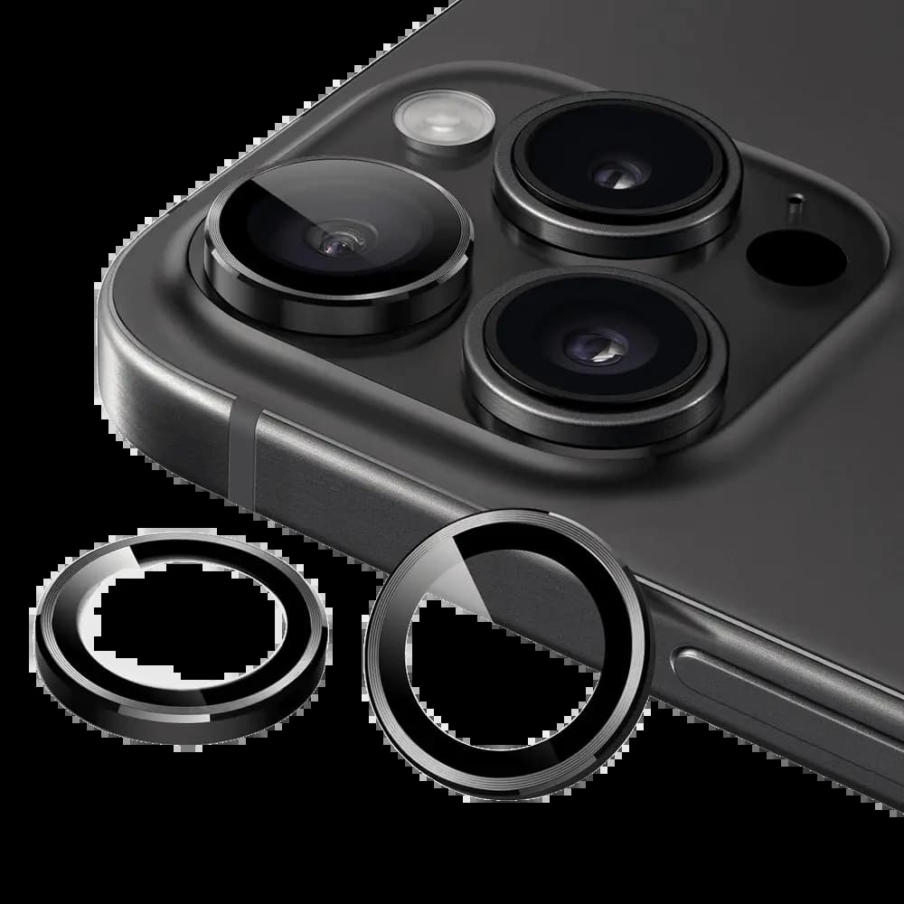 Protection lentille caméra iPhone 16 Pro / 16 Pro Max - Titane Noir